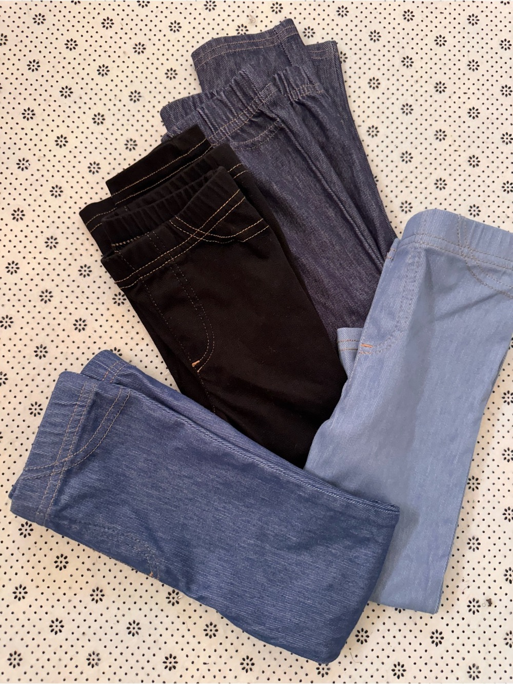 Baby Stretch Jeggings - Pack of Versatile Blue & Black Tones